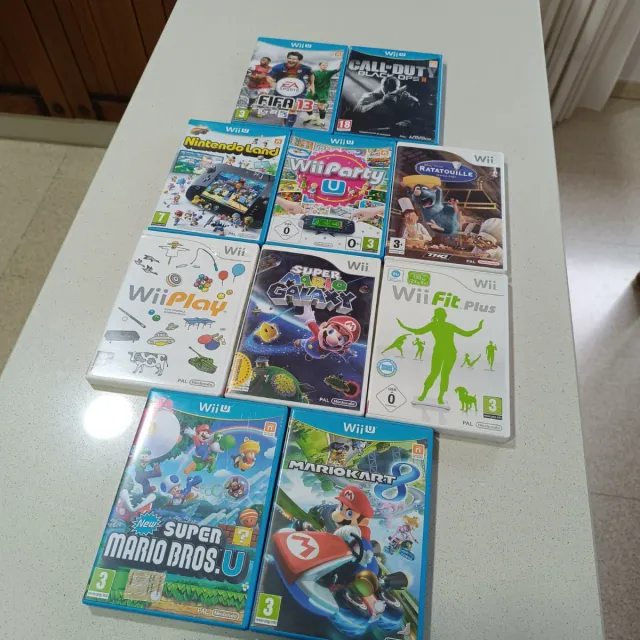 Lote de Jogos Wii e Wii U da Nintendo