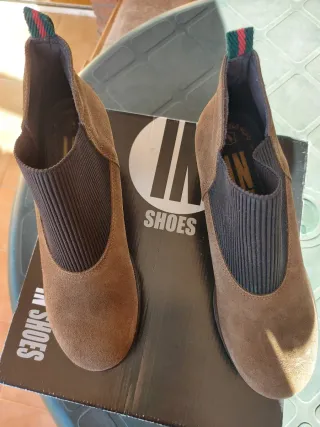 Botas Mujer Talla 39 Beige/Marrón