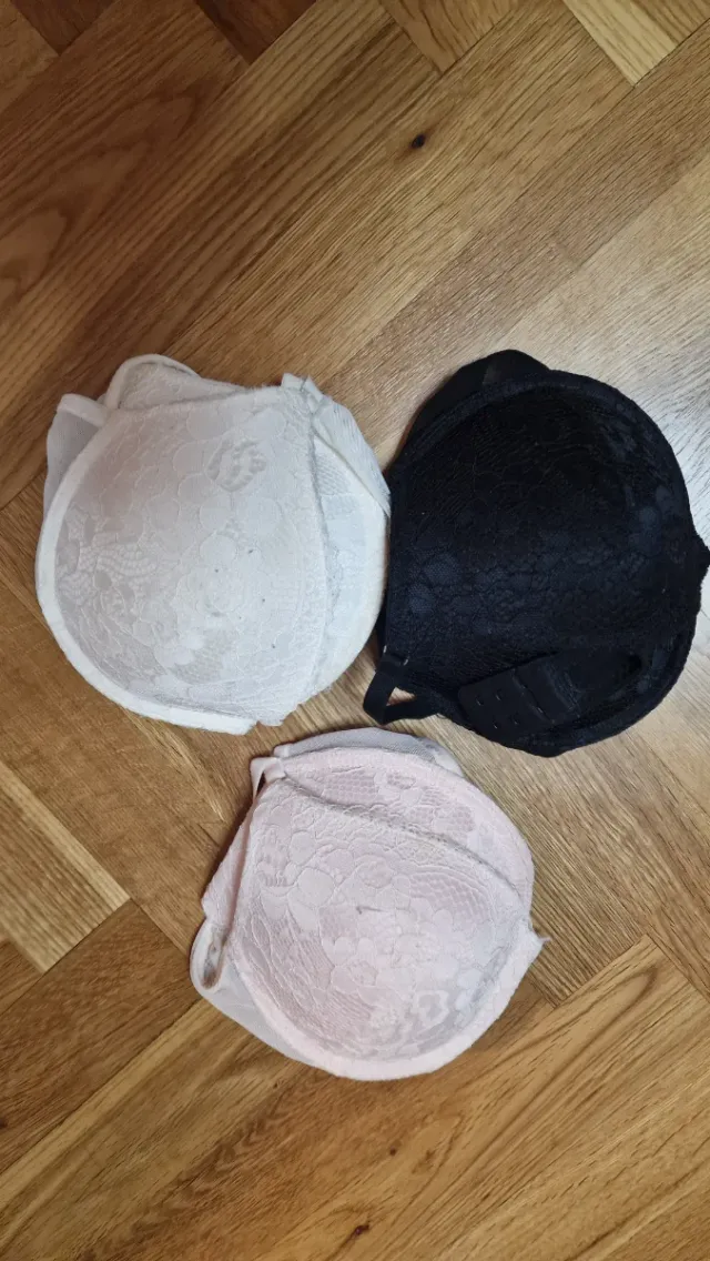 Pack 3 Sujetadores Push Up Encaje