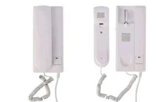 Citofono Monofamiliare Bianco 1 Cornetta Apri canc