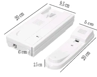 Citofono Monofamiliare Bianco 1 Cornetta Apri canc