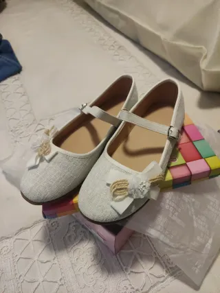 Zapatos de ceremonia blancos talla 37