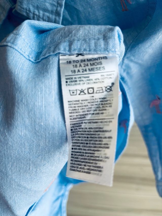 Camisa niño azul 18/24 meses