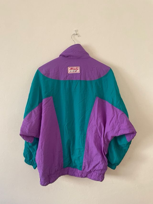 Chaqueta C&A Retro Morado y Verde