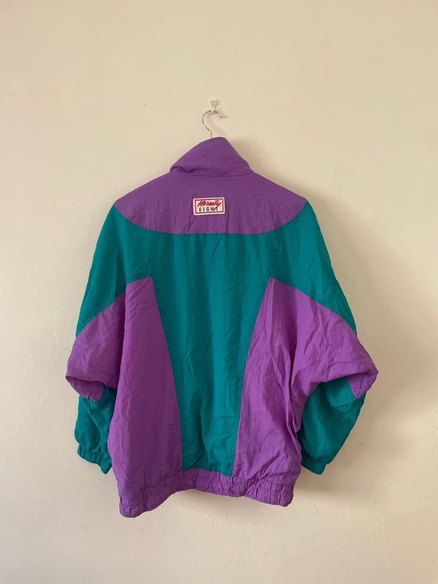 Chaqueta C&A Retro Morado y Verde