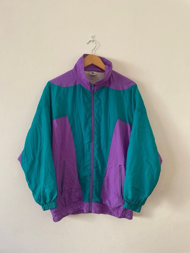 Chaqueta C&A Retro Morado y Verde