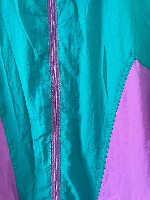 Chaqueta C&A Retro Morado y Verde