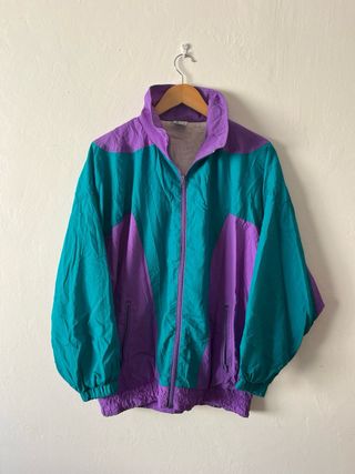 Chaqueta C&A Retro Morado y Verde