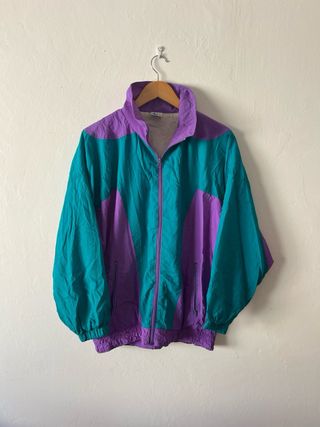 Chaqueta C&A Retro Morado y Verde