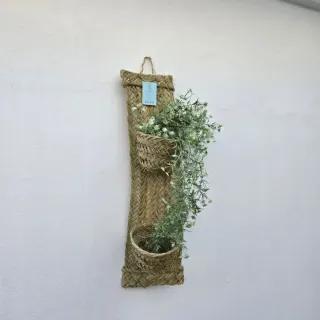 Portavasi in spago naturale doppio stile boho