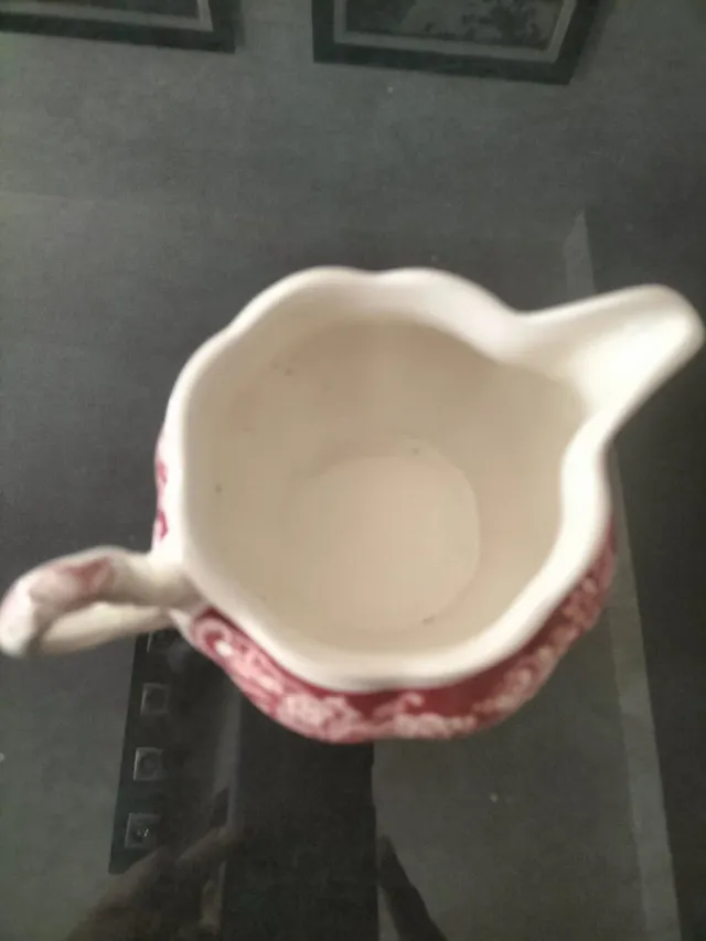 Piezas Cartuja floral roja