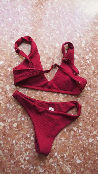 Bikini Rojo Shein Talla S