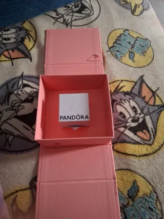 Anillo Pandora Corazón Rosa y Plata