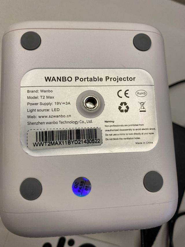 Proyector Portátil Wanbo T2 Max Blanco