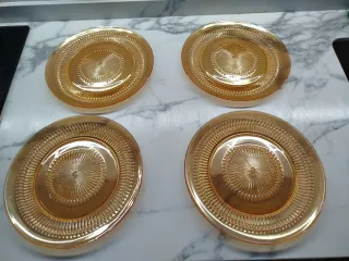 Platos Jeanette Glass Naranja Vintage