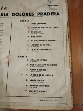 Vinilo Maria Dolores Pradera - Amarga Navidad