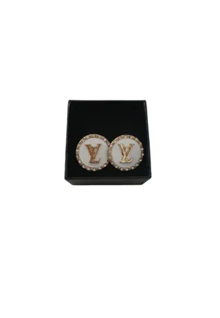 Pendientes Guess Baño Oro Perla Blanca