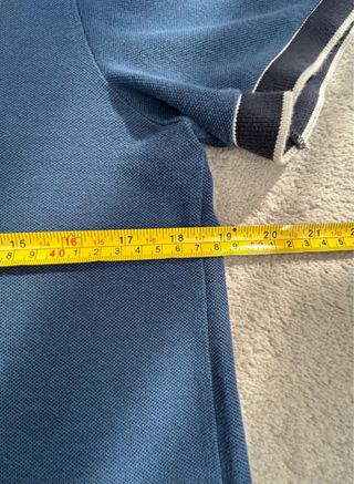 Polo Lacoste Azul Logo Blanco Talla M