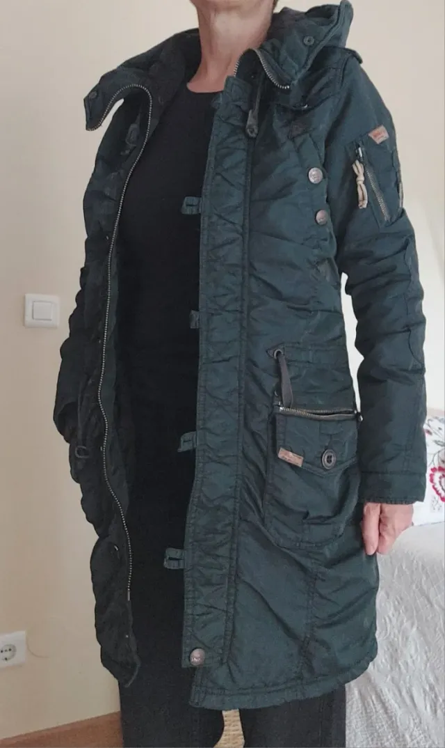 Parka Khujo azul petróleo-verde (Talla M)