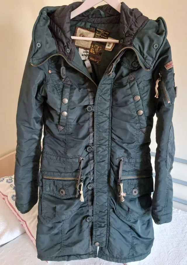 Parka Khujo azul petróleo-verde (Talla M)