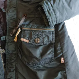Parka Khujo azul petróleo-verde (Talla M)