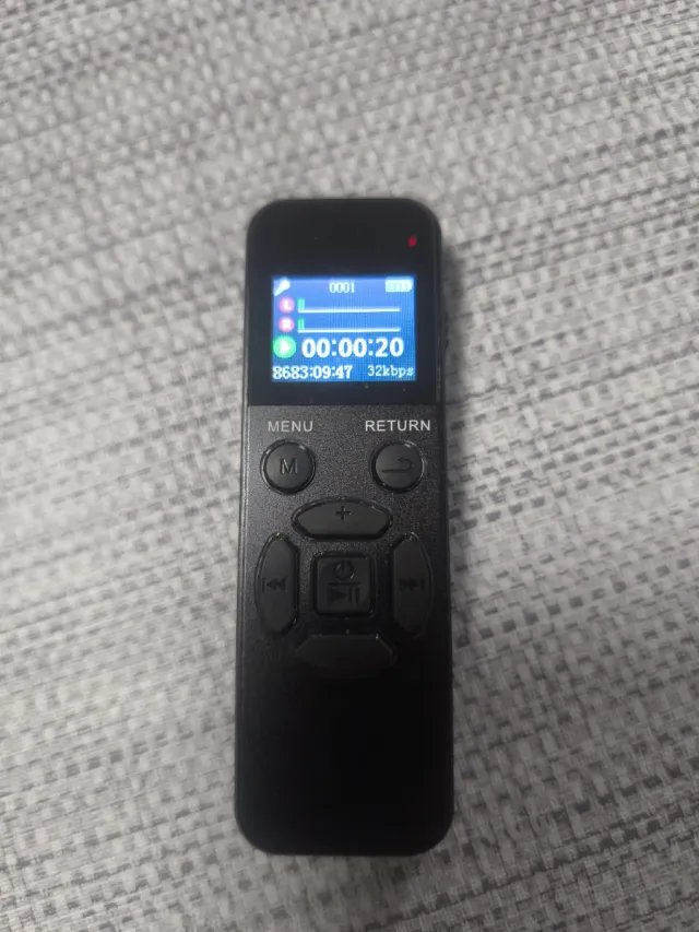 Grabadora de voz digital negra