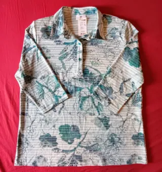 Blusa Mujer Talla 44 Estampada Nueva