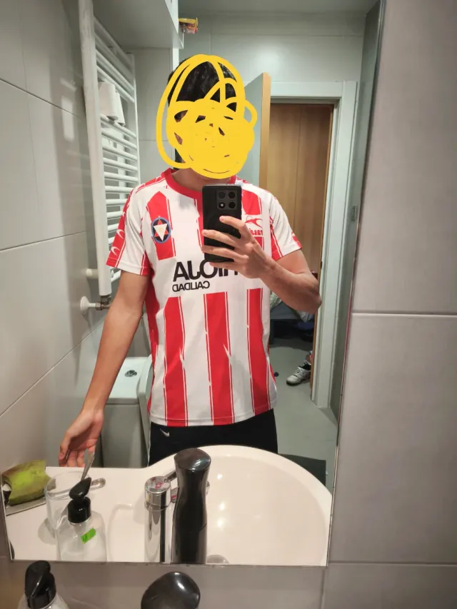 Camiseta Rasan CD Logroñés Roja/Blanca Talla S