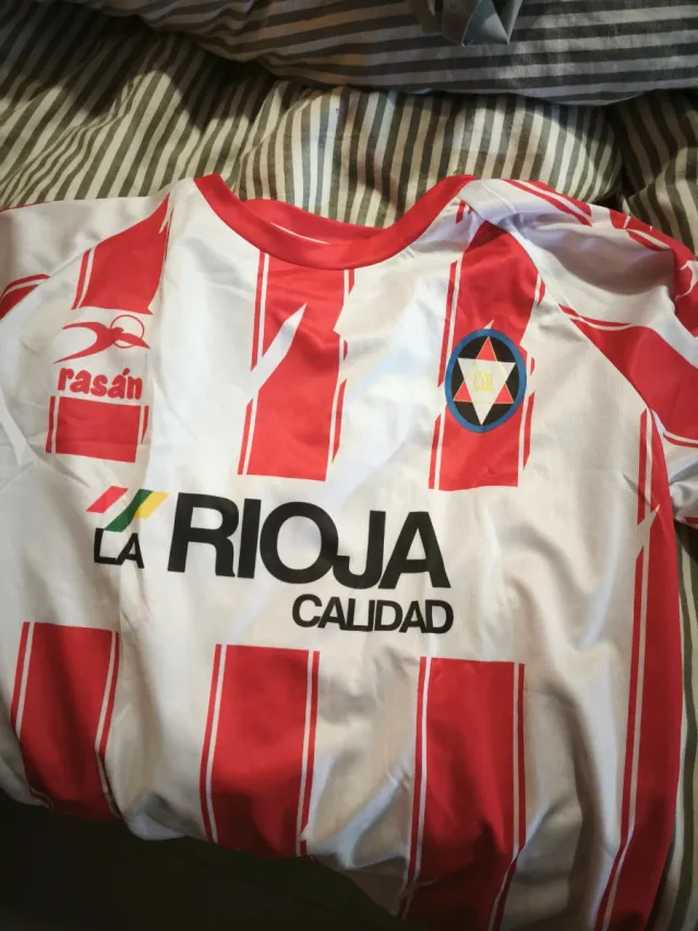 Camiseta Rasan CD Logroñés Roja/Blanca Talla S