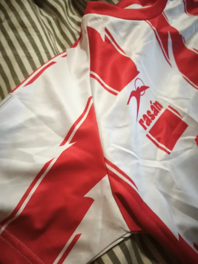 Camiseta Rasan CD Logroñés Roja/Blanca Talla S