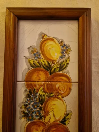 Cuadro Cerámica 3 Azulejos Frutas