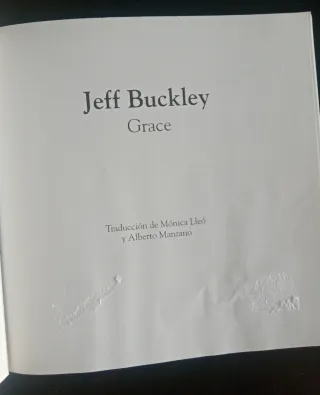 Grace.- Libro de letras de Jeff Buckley