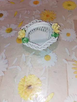 Cestino ceramica Bassano fiori