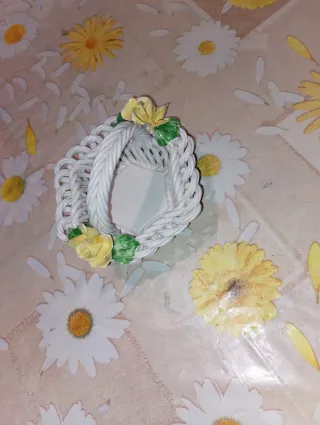 Cestino ceramica Bassano fiori