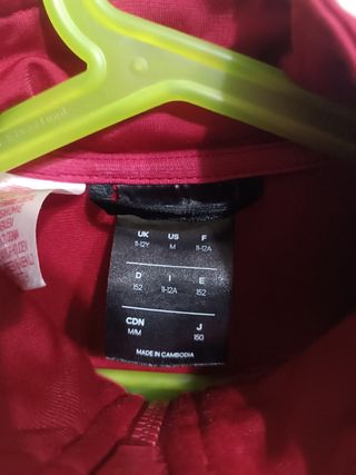 Maglia Adidas bambino 11-12 anni rossa/nera