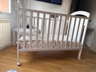 Cuna Blanca de Madera Osito