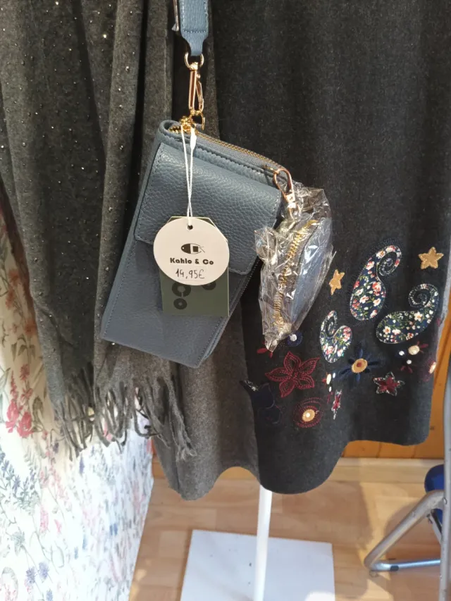 Bolso cartera azul grisáceo Kahlo & Co