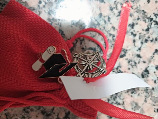 17 Bomboniere Laurea Rosse con Decorazioni