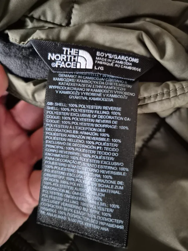 Chaqueta The North Face Reversible Verde/Negro Boy