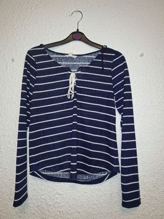 Blusa Springfield rayas azul marino y blanco