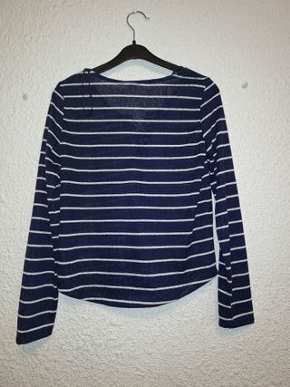 Blusa Springfield rayas azul marino y blanco