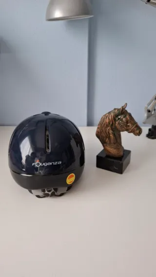 Casco equitación Fouganza azul marino