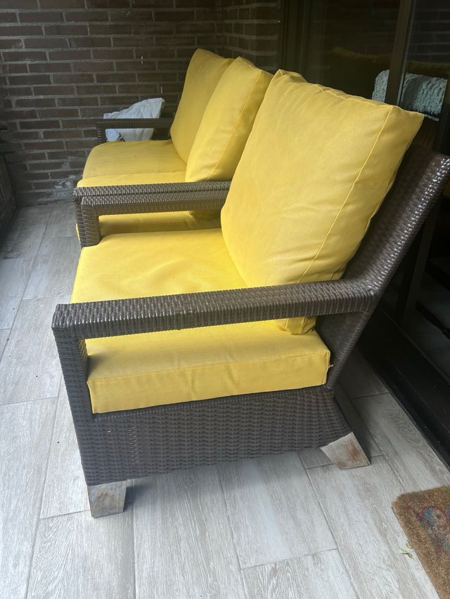 Sofá de jardín 2 plazas y butaca a juego