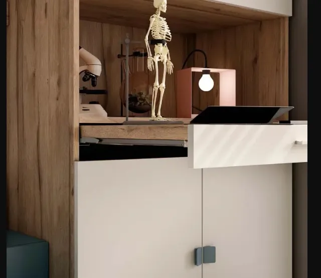 Armario con escritorio integrado