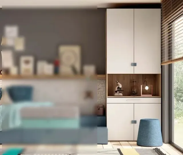 Armario con escritorio integrado