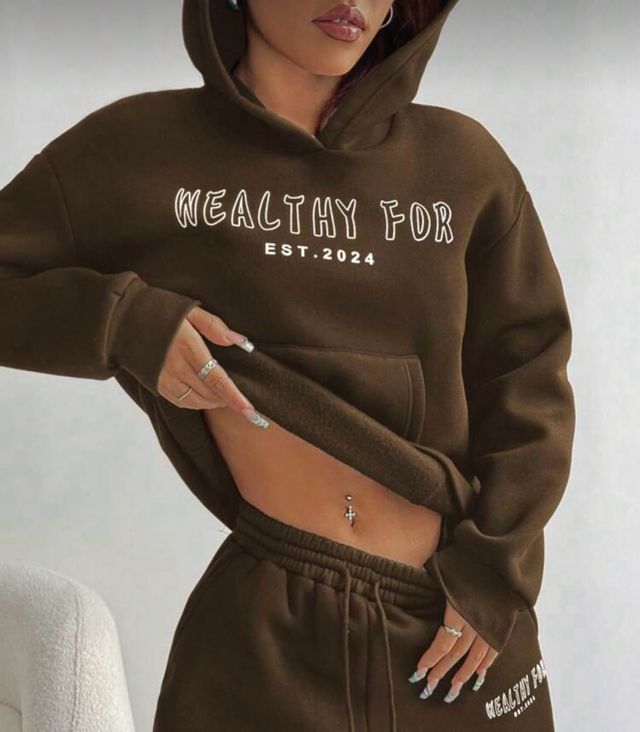 Sudadera deportiva mujer invierno marrón