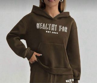 Sudadera deportiva mujer invierno marrón