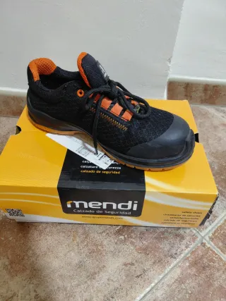Zapatos de seguridad Mendi mujer negros/naranja