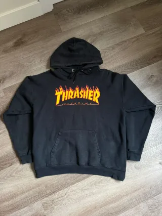 Sudadera Thrasher Negra con Logo