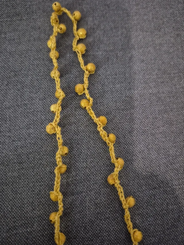 Collana uncinetto argento lunga 1 metro Collana o